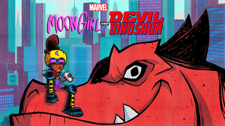 Marvel's Moon Girl and Devil Dinosaur still