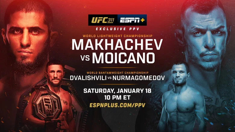 UFC 311: Makhachev vs. Moicano still