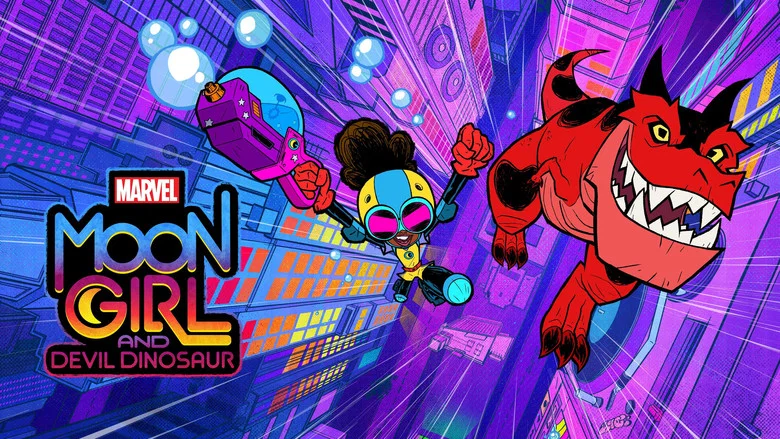 Marvel's Moon Girl and Devil Dinosaur still